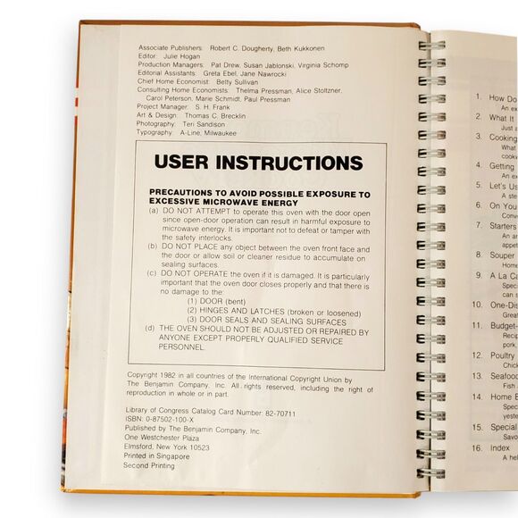 VTG 1982 Kenmore Microwave Cookery Cookbook Spiral Bound 80s Retro Recipes - Picture 6 of 16